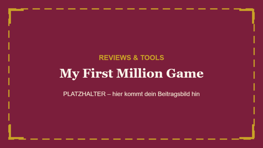 My First Million Game