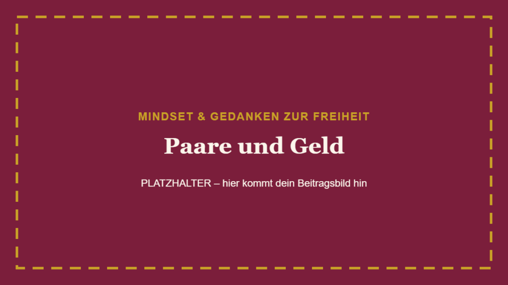 Paare und Geld